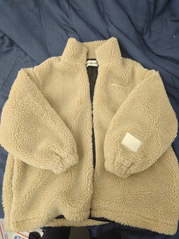 Ann Andelman Women's Beige Zip Front Lined Pockets Wool Short Jacket Size S