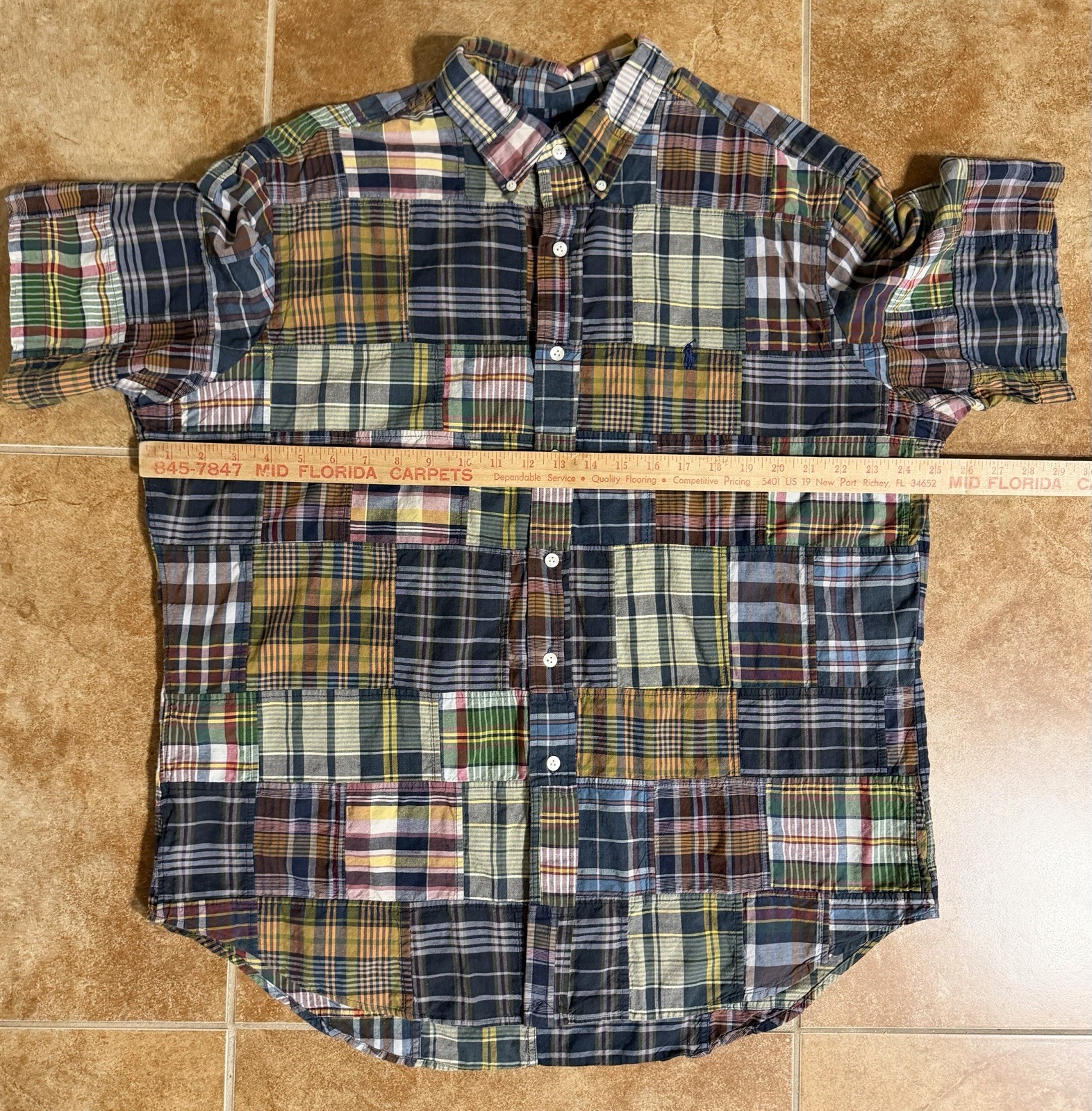 Ralph Lauren Patch Work Madras Button Down Shirt … - image 8