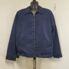 Vtg Red Kap Jacket Men's Size XL Reg Blue Full Zip Mechanics Work Quilted Lined 