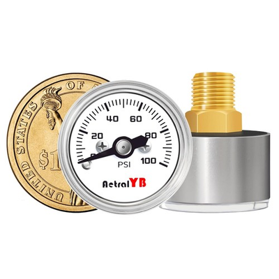 #ad Mini Pressure Gauge 1 Inch 0 100 Psi 1 8 NPT Back Mount For Coffee $13.87