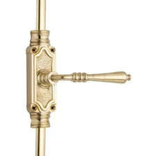 Signature Ironmongery Lever Handle Door Brass Cremone Bolt Unlacquered Polished