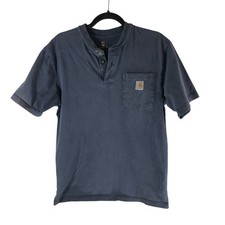 Carhartt Original Fit Heavyweight Short-Sleeve Pocket Henley T-Shirt K84 Navy S