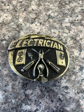Electrician Belt Buckle the Great American Buckle Company H855 