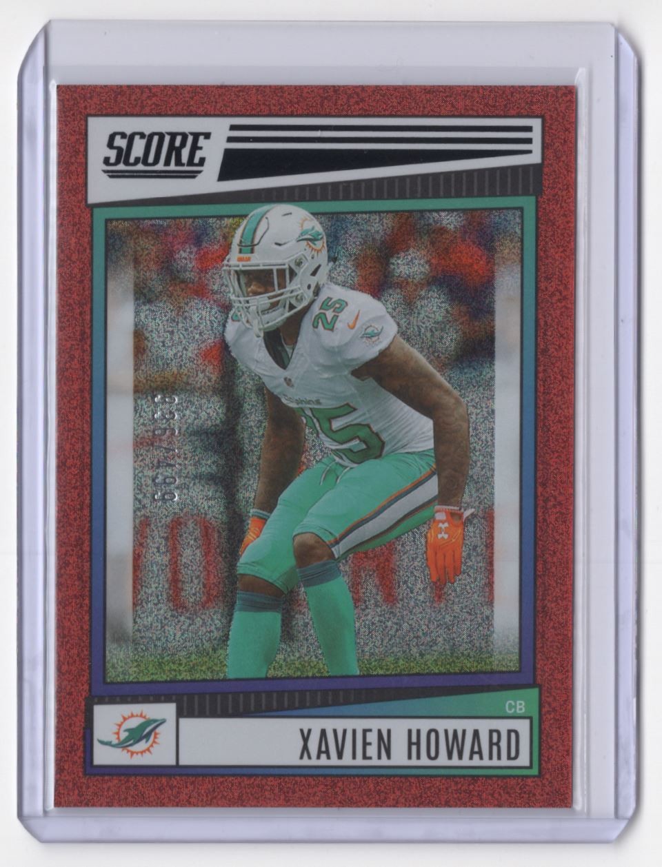 2022 Score Dots Red Xavien Howard 336/499 Miami Dolphins #277