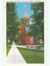 Unused Linen Washington & Lee University - Lexington City Virginia VA E0408