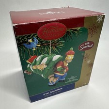 VTG 2005 The Simpsons D'Oh Tannenbaum Christmas Tree Ornament Homer Simpson Bart