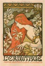 L'Ermitage 1897 Paul Berthon Vintage Ad Style poster print