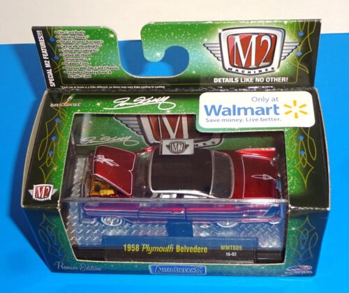 M2 Auto-Dreams Series Walmart Exclusive Tom Kelly 1958 Plymouth Belvedere Red - Picture 2 of 5