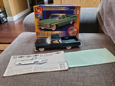 希少!激レア!当時物! amt '59 EL Camino 3IN1 AMT '59 Elcamino 3 in 1 Model car Built w/box & parts 1/25