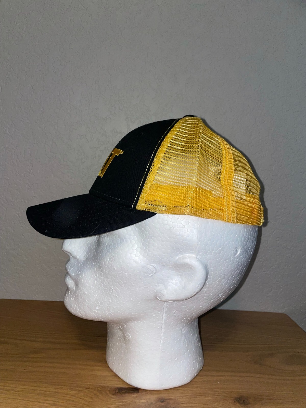 Y2K Cat Caterpillar Racing Nascar Hat Yellow Trucket … Gem