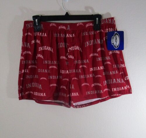 NWT Concepts Sport Indiana Hoosiers Mens Repeat Wordmark Boxer Shorts XXL Red