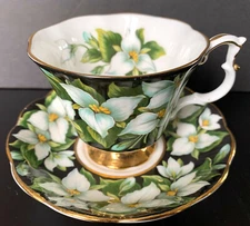 Vintage Royal Albert Provincial Flowers Trillium Tea Cup And Saucer Set 