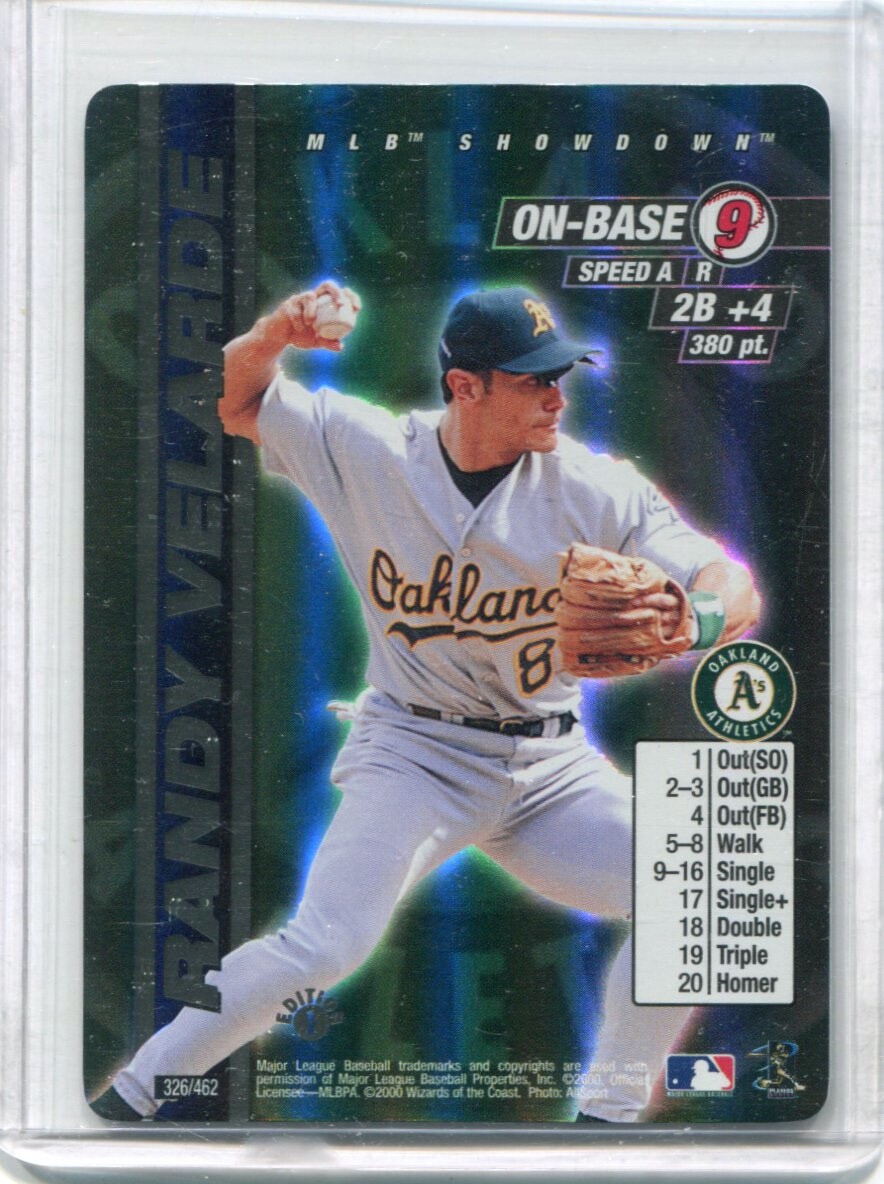 2000 MLB Showdown - RANDY VELARDE - Foil SP #326/462 - OAKLAND ATHLETICS