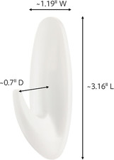 Medium Designer Hooks, Holdes up to 3 Lb, 6 Wall Hooks with 12 Strips, White... 1.33 per strip