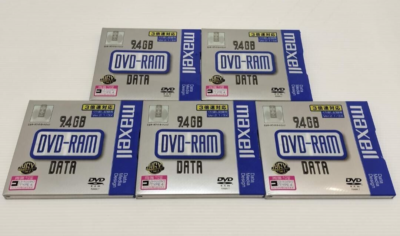 Maxell DVD-RAM 9.4GB 240min Type-4 Double Sided Rewritable lot of