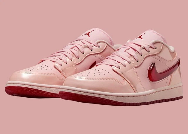 Nike Women's Air Jordan 1 Low Valentines Day Pink Red HF3174-600 Shoes NEW