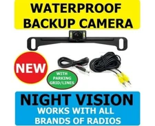 Waterproof License Plate Mount  Reverse Rear Nite View Color Car Backup Camera 