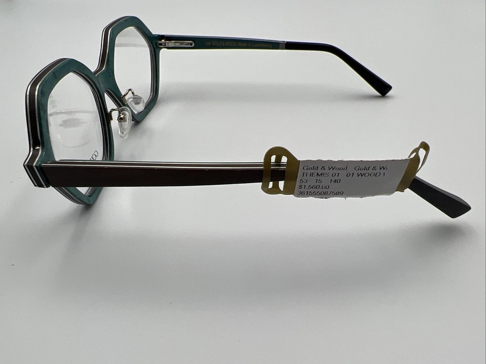 Gold & Wood Luxembourg Themis01-Mg 53[]15-140 180 Luxembourg Eyeglasses Frames - Image 2 of 4