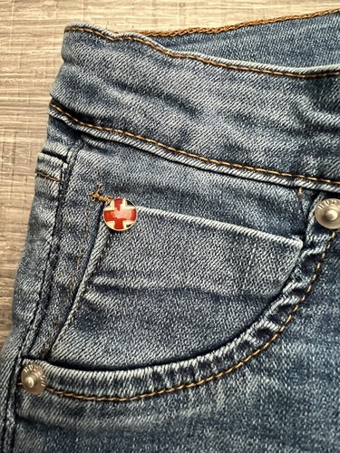 Hudson Girls Jeans Size 7 Medium Wash Cuffed Hem - Picture 7 of 11