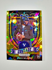 2021 Panini Prizm Draft Pick Crusade Gold Cracked Ice Zach Wilson #168 Rookie RC