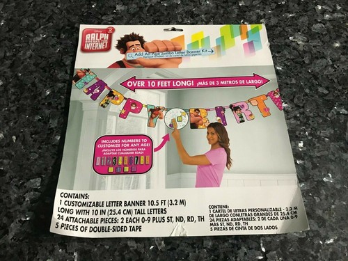 WRECK IT RALPH Breaks The Internet Jumbo Add an Age Happy Birthday Banner