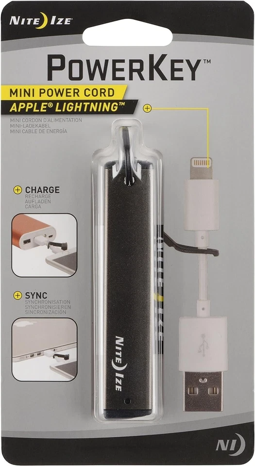 Nite Ize PowerKey Mini Power Cord Apple Cord (3-Pack) - BLACK - Image 2 of 4