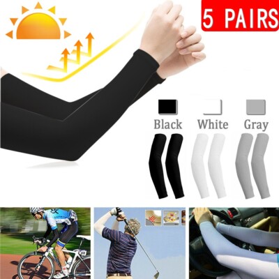 5 Pairs Cooling Arm Sleeves For Men Women – UV Sun Protection, Basketball, Outdoor Sports