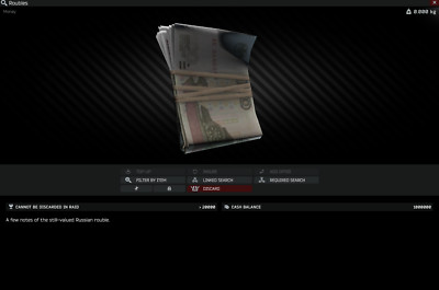 Escape from Tarkov - 10.000.000 Roubles +20% fees PvP 10M 10 Mio EFT 1.0