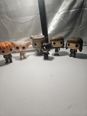 Harry Potter Funko Pop Lot Of 6 Figures Dobbi Ron Hermione Dumbledore