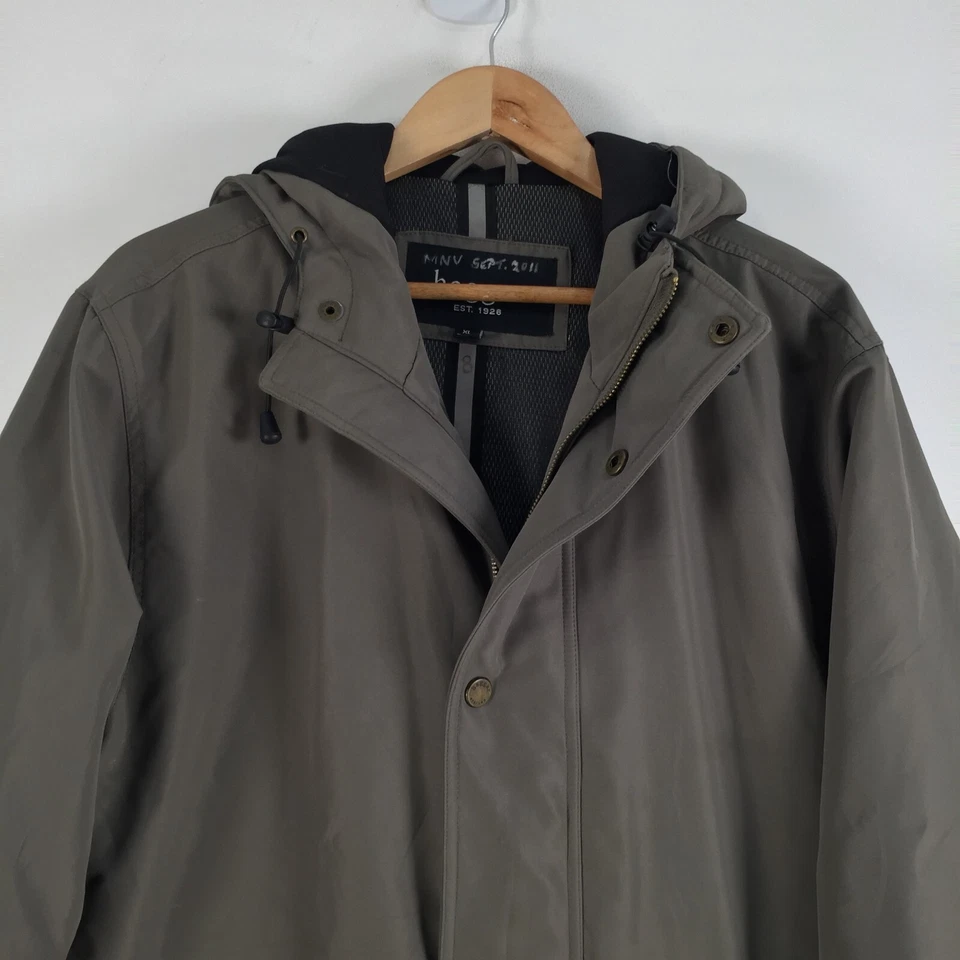 Haggar Hombre Chaqueta Cortavientos Talla XL Gris Cremallera Capucha Manga Larga 055855 Foto 2 de 4