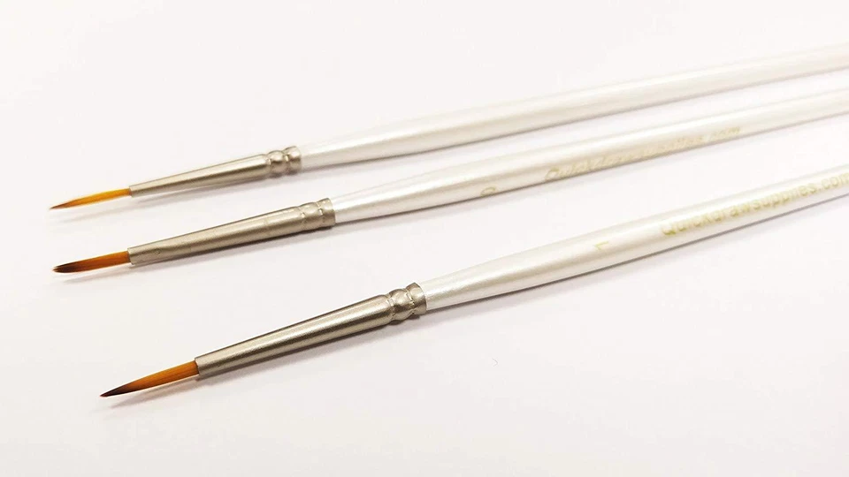 15 x Fine Detail ARTIST PAINT BRUSH SET Acrylic Watercolour Miniature Modelling - Image 4 of 4