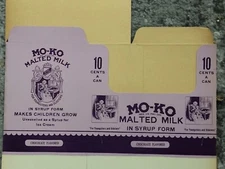 Malted Milk Display Store Box Vintage 1920 Ice Cream Candy Chocolate Syrup Maple