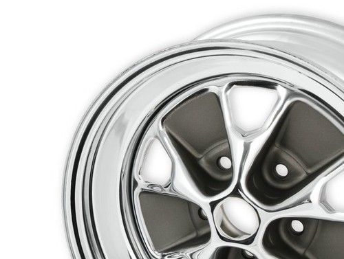 Scott Drake Styled Steel Wheel 15 X 7 Chrome Charcoal For 1964 73 