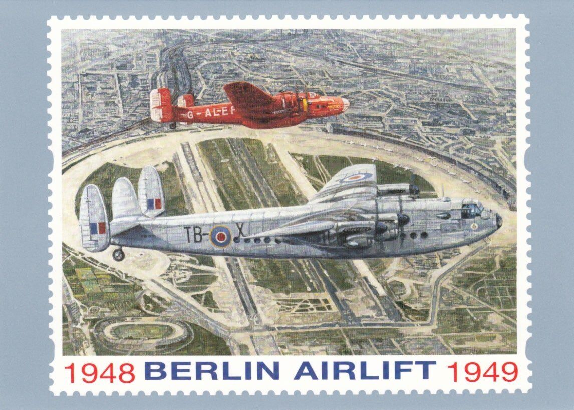 GB PHQ CARD : 1999 Berlin Airlift Label  SG D14 mint