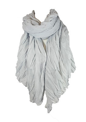 Écharpe Légère Et Chaude Pour Femme - Couleur Argent Clair - Viscose Froissée - Neuf Sans étiquettes