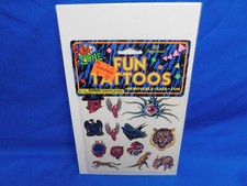 Vintage 90's 1996 Imperial Temporary Tattoos Pirate Dinosaur Tiger Snake