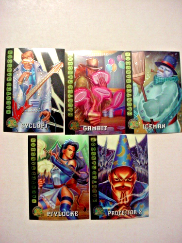 (5) 1995 Fleer Ultra X-Men Chromium cards-EX/Mt-92-96- Haunted Mansion