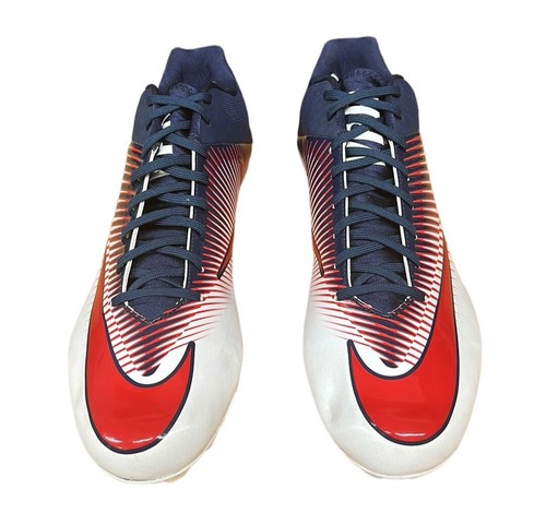Scarpe da calcio Nike Vapor rosse bianche blu #924070-413 taglia adulto 15 nuove senza scatola - Foto 4 di 10
