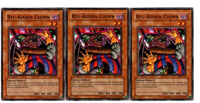 Yugioh- 3X Ryu-Kishin Clown - Common - 1st Edition - LOD-007