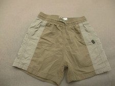 Abercrombie Fitch Size 7-8 Boys Beige Nylon Drawstring Pocket Board Shorts 865