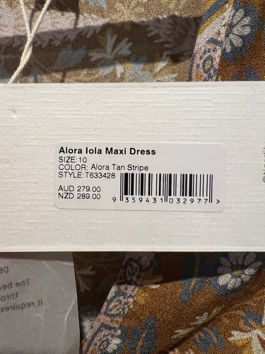 Tigerlily Alora Lola Maxi Dress. Size 10. BNWT. RRP $279 - Picture 8 of 10