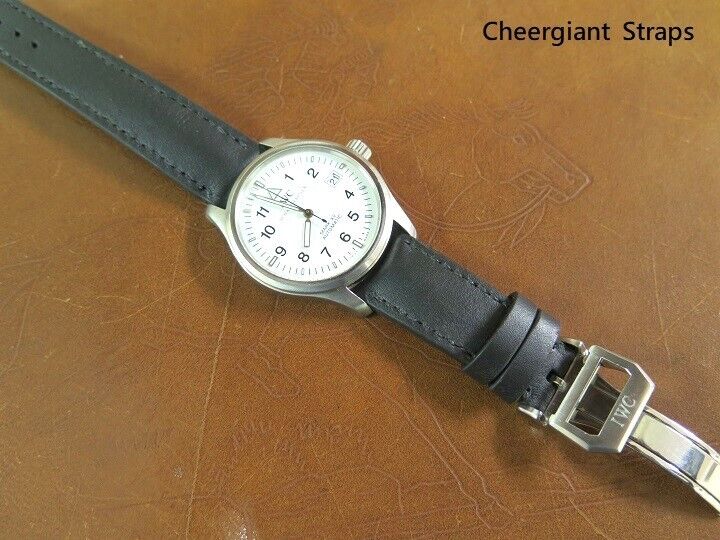 IWC Pilot Mark XV curved end leather strap hand made watch IWC Pilot Mark XV curved end leather strap hand made watch