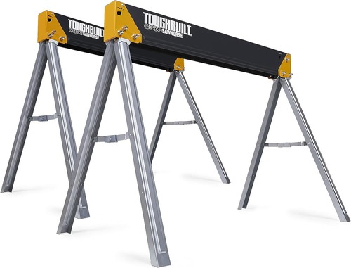 Folding Sawhorses/Jobsite Table - Sturdy, Durable, Lightweight, Heavy-Duty