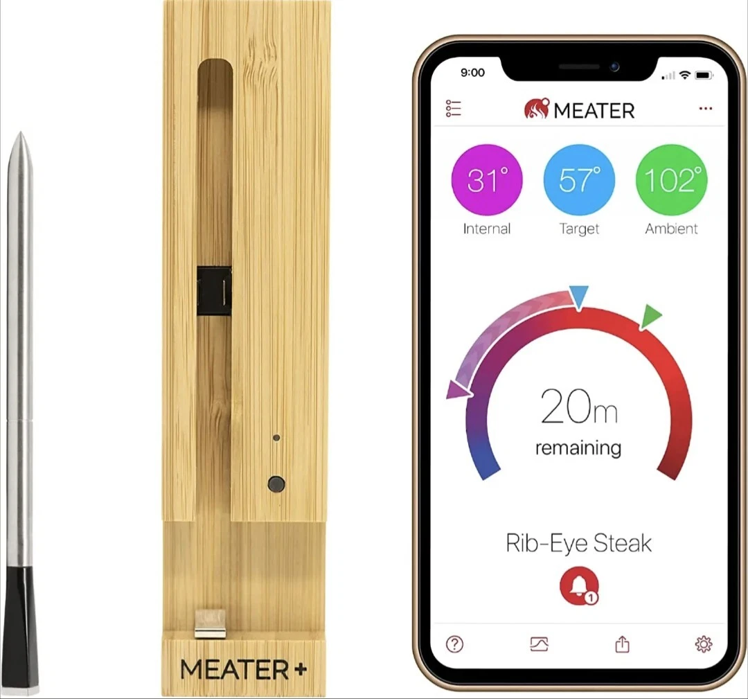 Meater + Plus 50m Long Range Smart Wireless Meat Oven Thermometer Unopened New