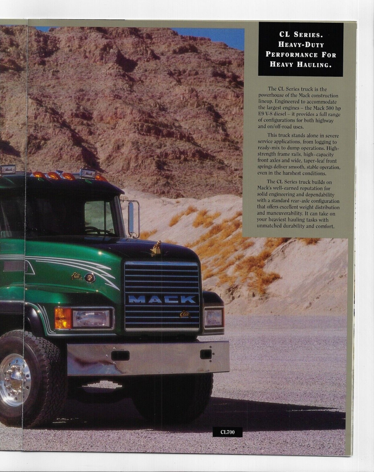 MACK CONSTRUCTION TRUCKS 16 PAGE BROCHURE 1996 | eBay