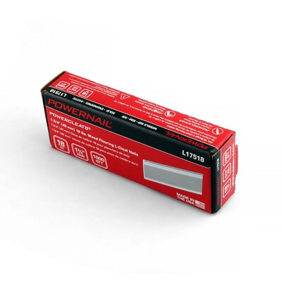 Powernail L175185 18-Gauge 1-3/4-Inch Length L-Cleat Flooring