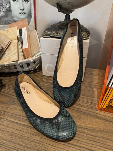 BallereTTe Roma Round Flats In Snake Print - 第 2/13 張圖片