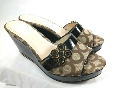 Coach Geri Size 8.5 B Wedge Sandals 