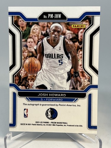 2021-22 Panini Prizm Penmanship Josh Howard #PM-JHW Auto - Picture 2 of 2