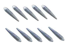 10 torpille piombo grezzo da pesca fondo tara galleggiante trota lago bolognese